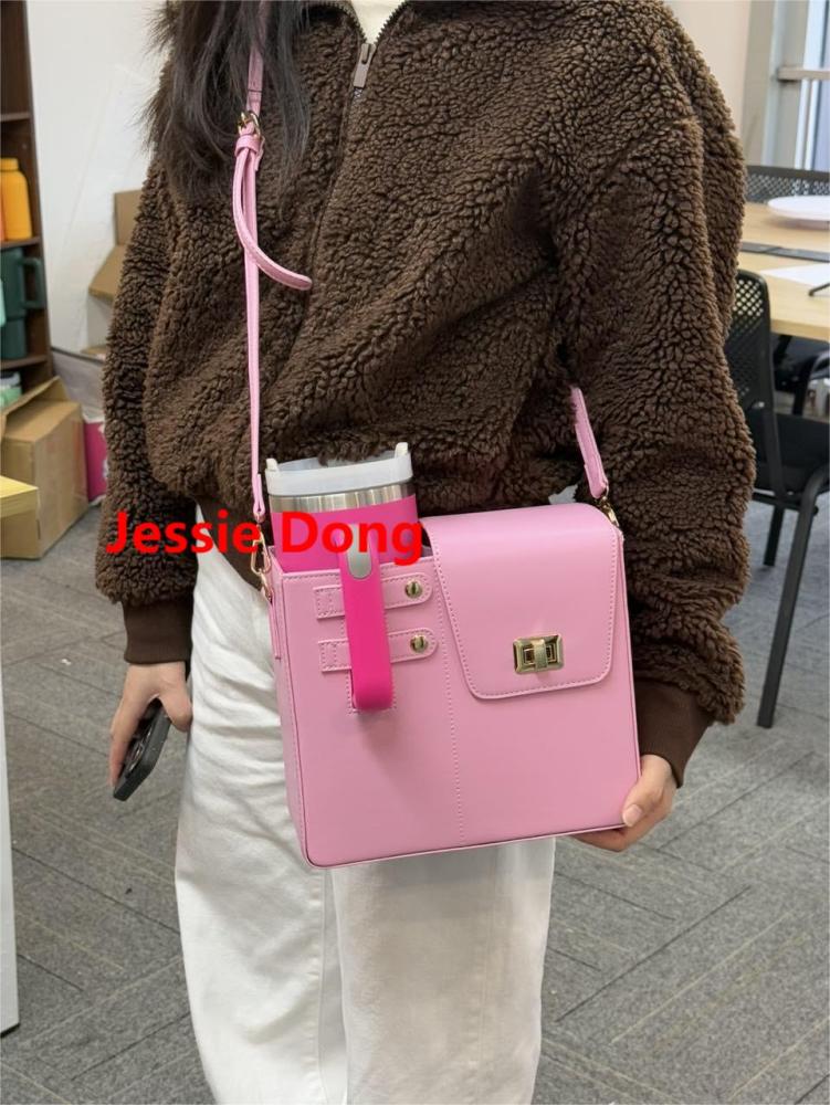 40OZ Mugs portable bags with adjustable strip Pink Black Brown Color