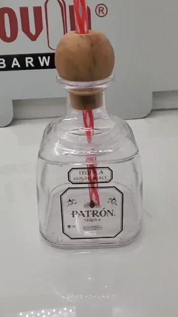 375ml Reusable Cup Mini Tequila Bottles with Wooden Stopper