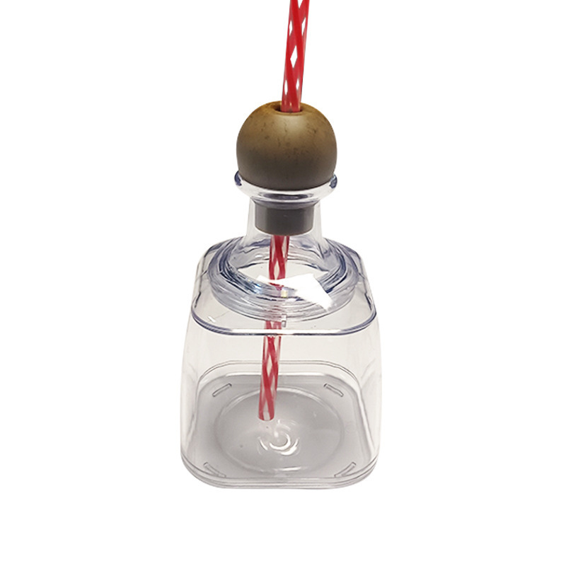 375ml Reusable Cup Mini Tequila Bottles with Wooden Stopper