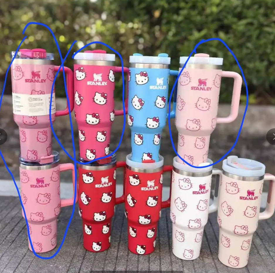 40oz Hellokitty-stanleyStainless Steel Insulated Vacuum Mugs with Handle