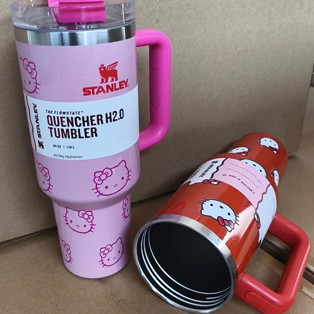40oz Hellokitty-stanleyStainless Steel Insulated Vacuum Mugs with Handle