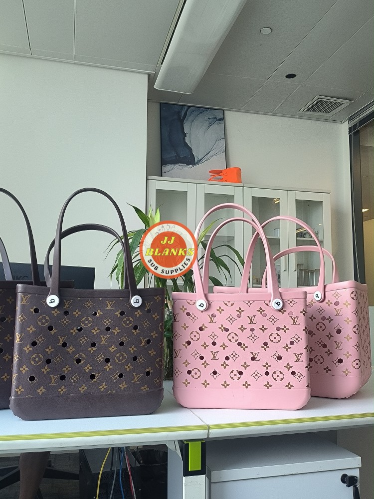 LV Bogg Bag EVA Waterproof Sandroof Hole Handbag Beach Bag With Patterns