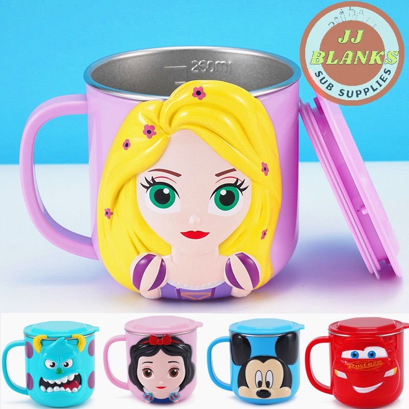 8oz Stainless Stee Disney Character Kids Mugs
