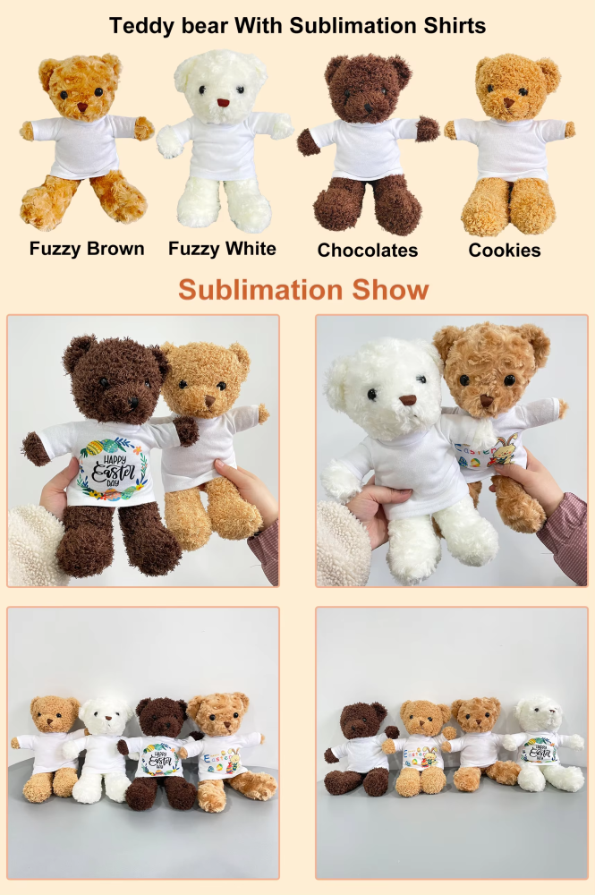 Teddy Bear With Sublimation / Printable Shirts