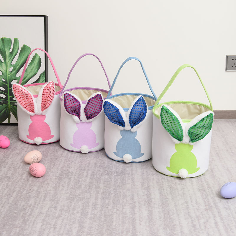 Easter Bunny Tote Bags With LED Lights