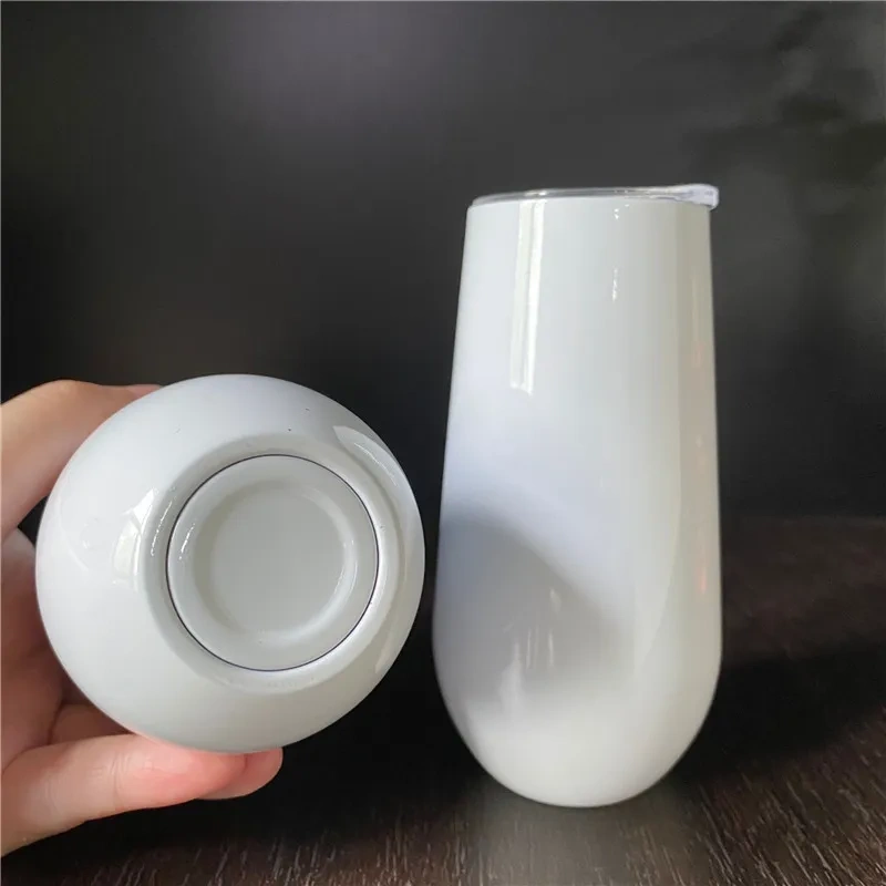10oz Sublimation White Champagne Cups