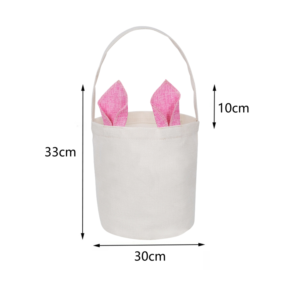Easter Sublimation Bunny Basket With Handle 13*11.8''