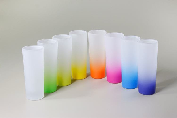 3oz sublimation colored shot glass cups