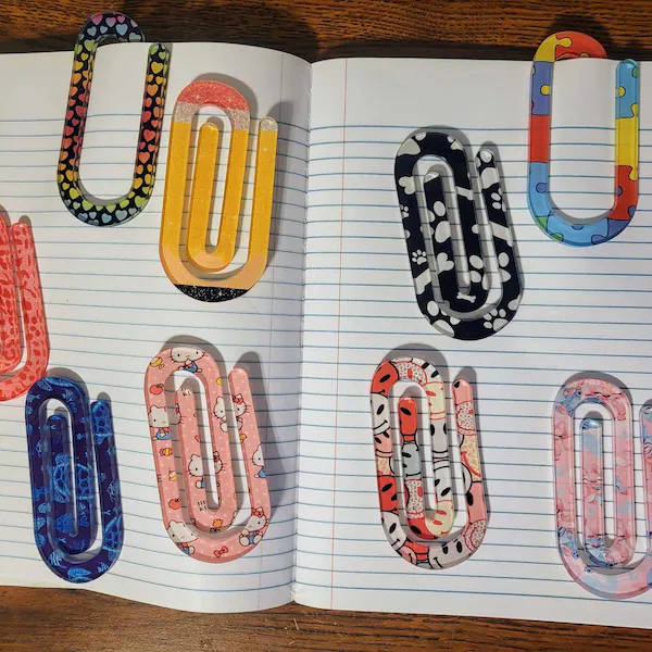Creative Acrylic Paper Clips Sublimation Blank Paper Jumbo Clip for Heat Press