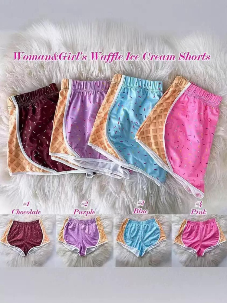 Women and Girl's Ice Cream Shorts