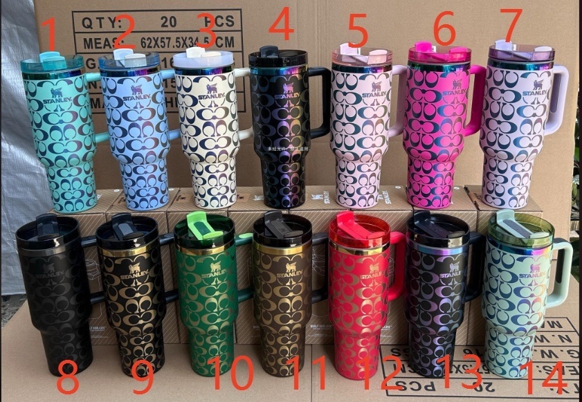 40oz Coach-stanleyStainless Steel Insulated Vacuum Mugs with Handle