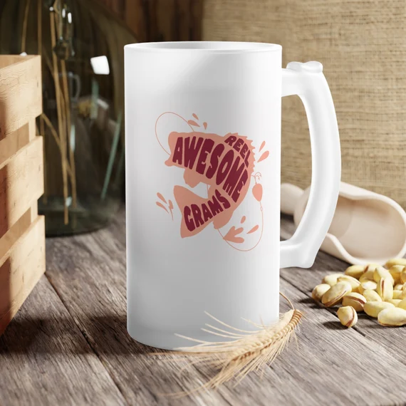 16oz Clear& Frosted Mixed Beer Stein