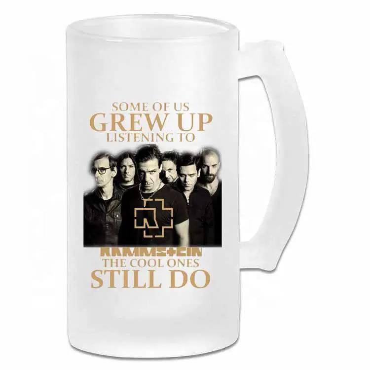 16oz Clear& Frosted Mixed Beer Stein