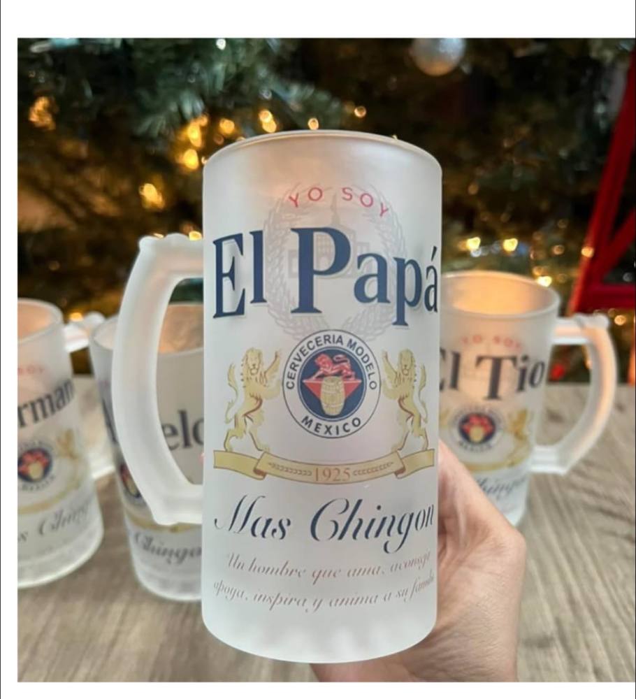 16oz Clear& Frosted Mixed Beer Stein