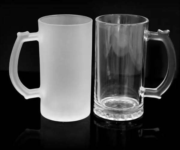 16oz Clear& Frosted Mixed Beer Stein