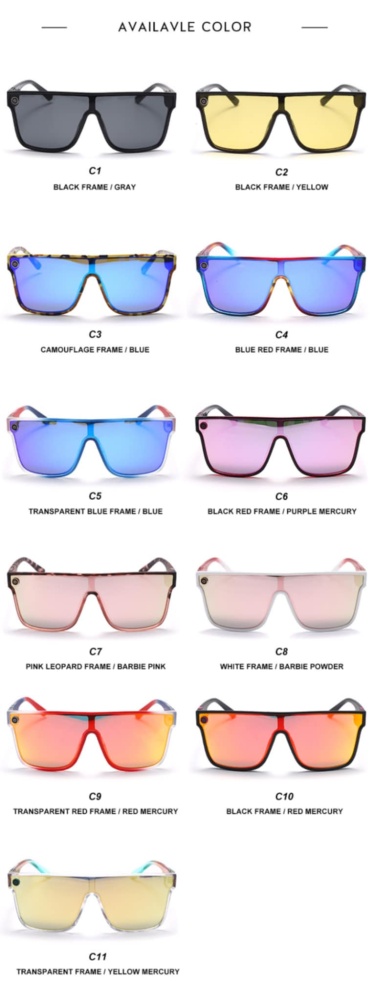 Wholesale Unisex Outdoor Anti-UV All-match One-Piece Sunglasses