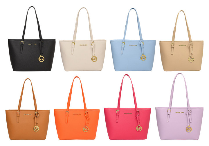 MK Black Travel Medium Top-Zip Tote Bag