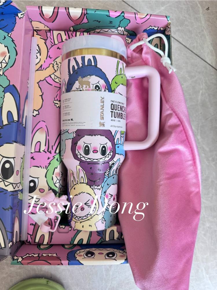 40oz Labubu-stanleyStainless Steel Insulated Vacuum Mugs with Handle