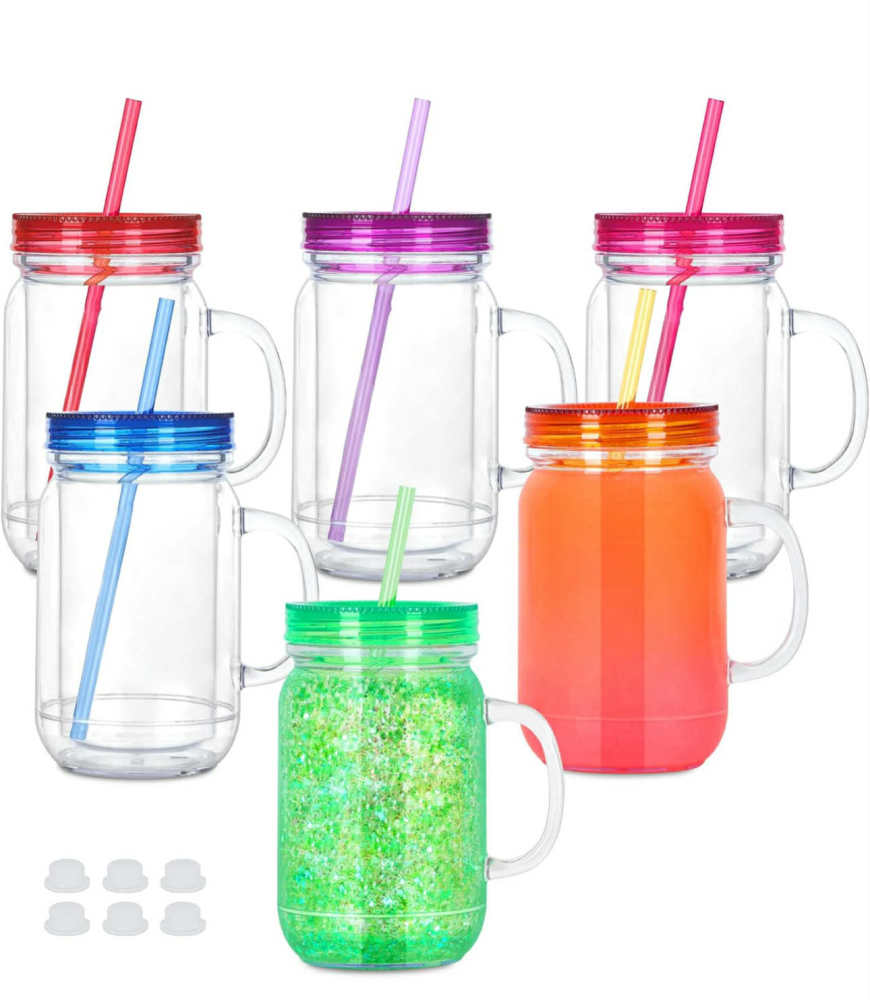 20oz Snow Globe Mugs With Color Lids