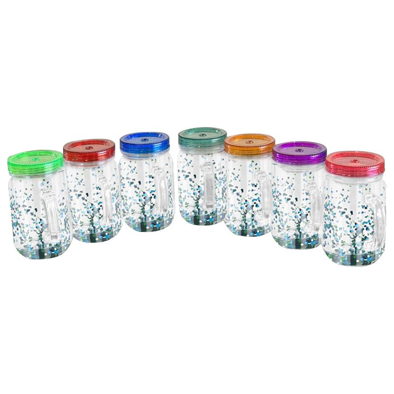 20oz Snow Globe Mugs With Color Lids