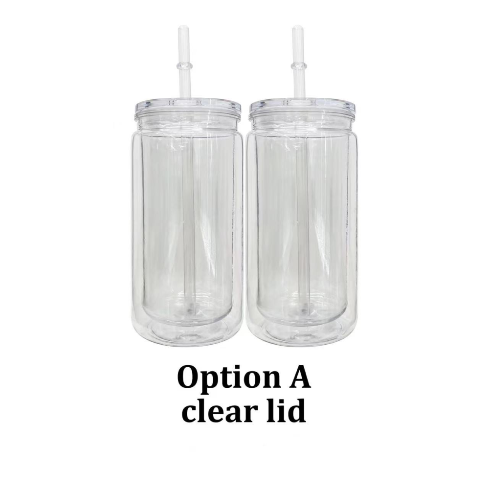 16oz Snow Globe Clear Plastic Cup