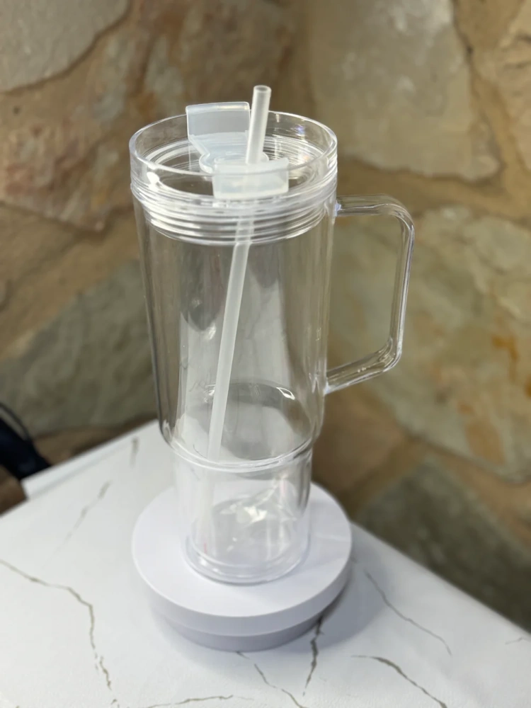 40OZ Snow Globe Clear Plastic Cup