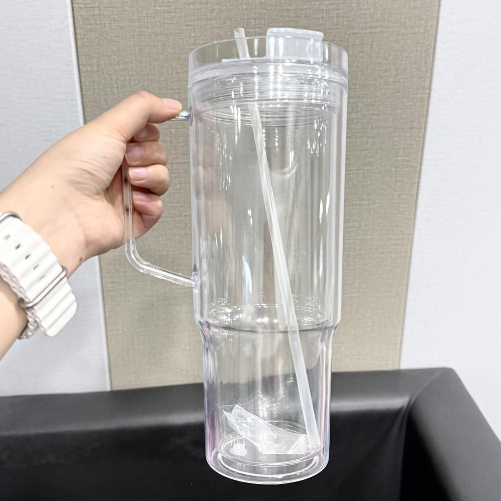 40OZ Snow Globe Clear Plastic Cup