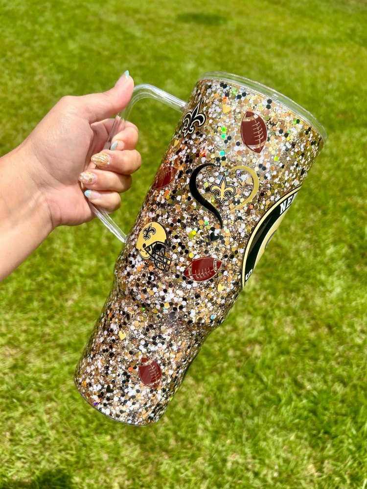 40OZ Snow Globe Clear Plastic Cup