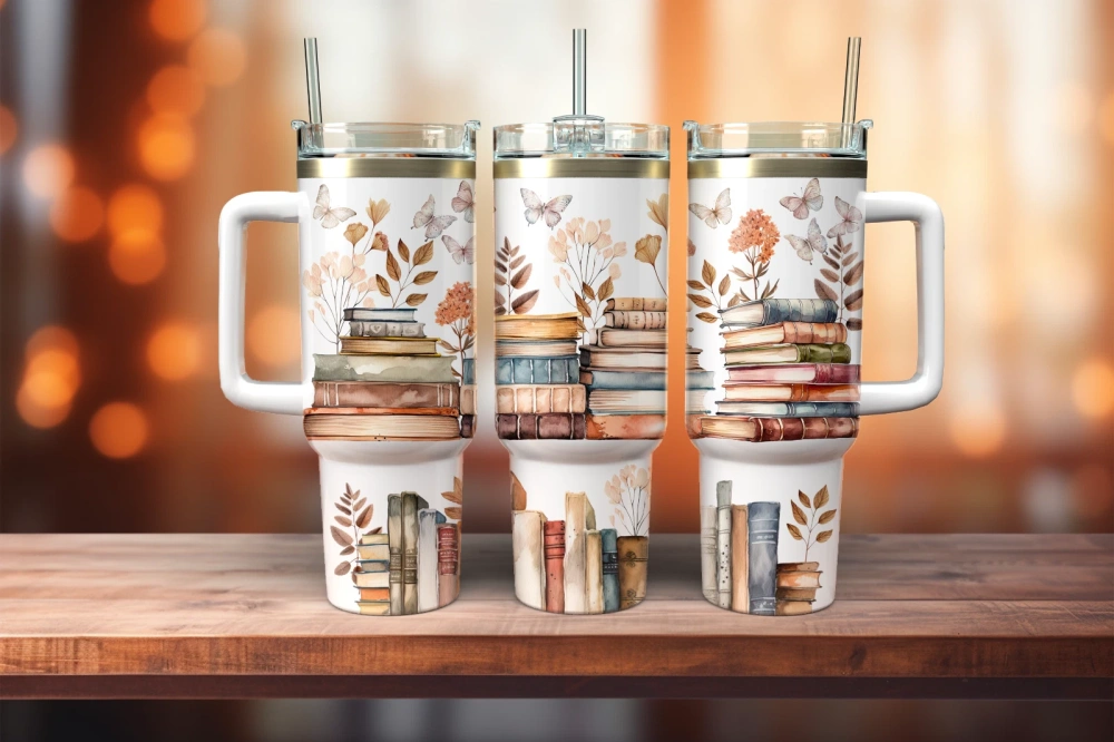 40oz Travel Coffee Mugs With Handle Sublimation Blank Tumblers 1.0