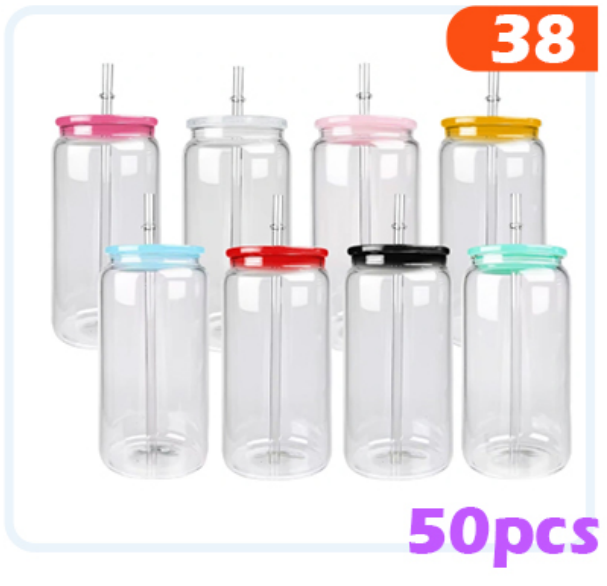 16oz Clear Plastic Can With PP Lids