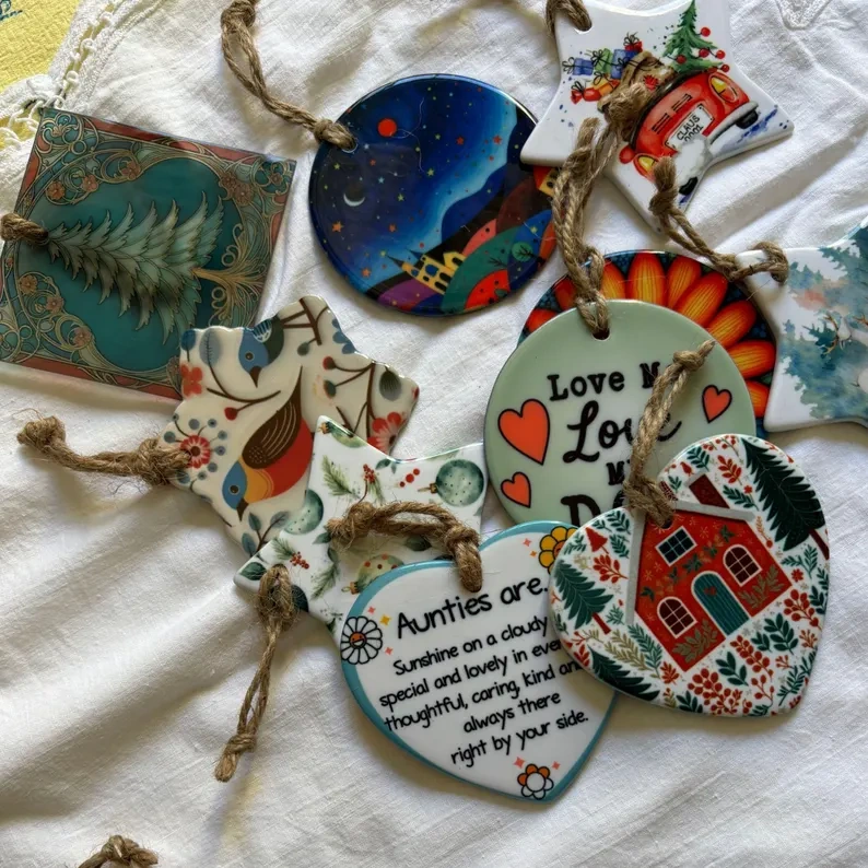 Christmas Ceramic Sublimation Ornaments