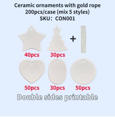 Christmas Ceramic Sublimation Ornaments