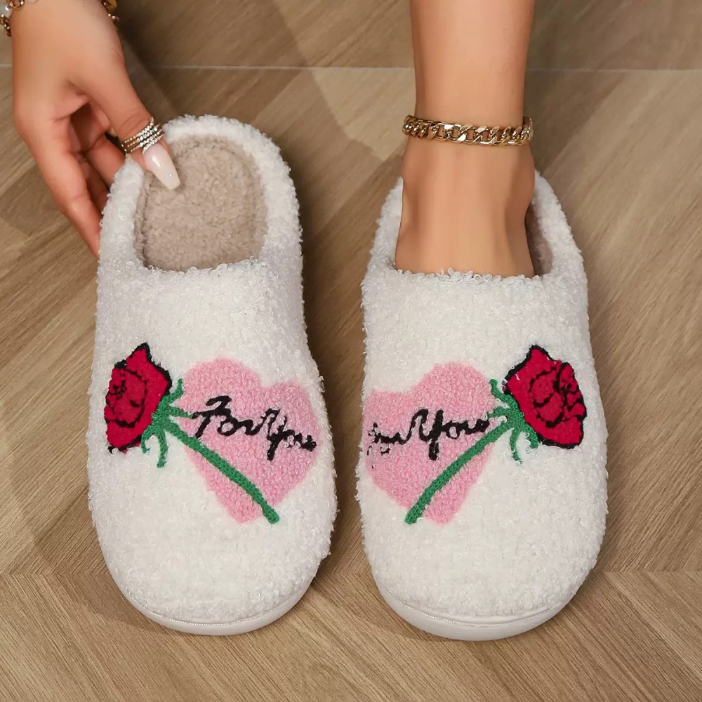 Soft cozy Valentines Slippers