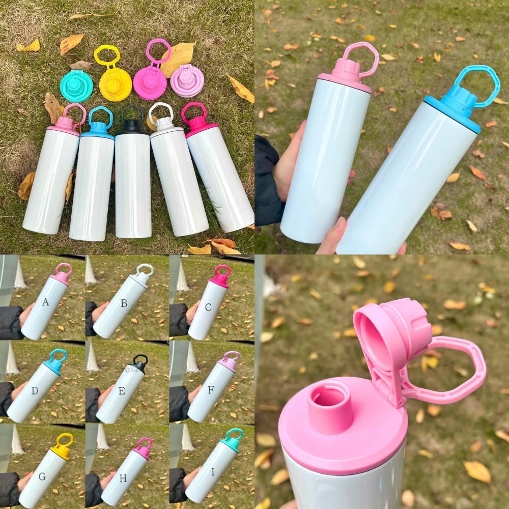 20OZ Sublimation Straight Tumbler With Colored Lids