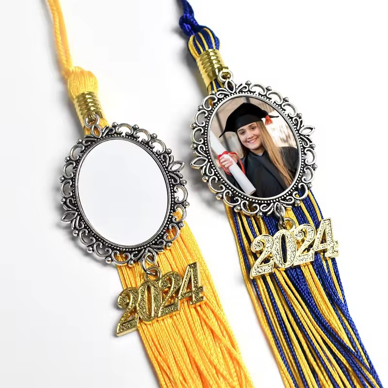 Graduation Photo Cap Tassel Charm Sublimation Blanks
