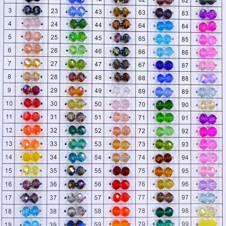 Crystal Rondelle Beads 2mm 3mm 4mm 6mm 8mm 10mm 12mm Glass Faceted Roun