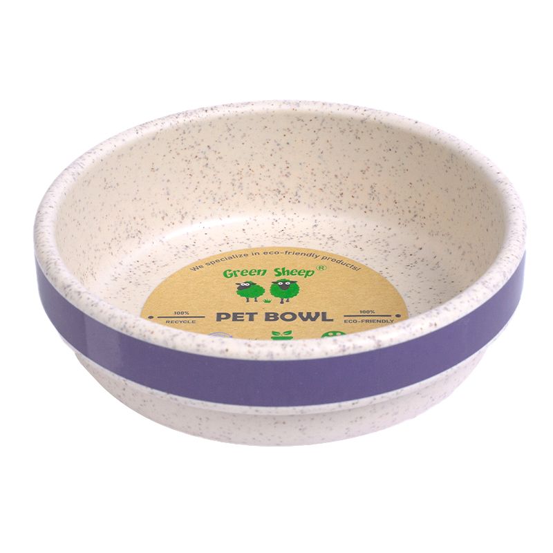 Recycled Plastic Dog Bowl - Purple (M)