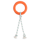Natural Rubber Hoop Rope Toy - Orange - S