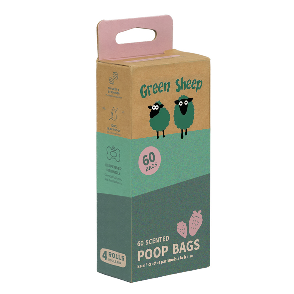 Poop Bags - 60pk (Strawberry Scented)