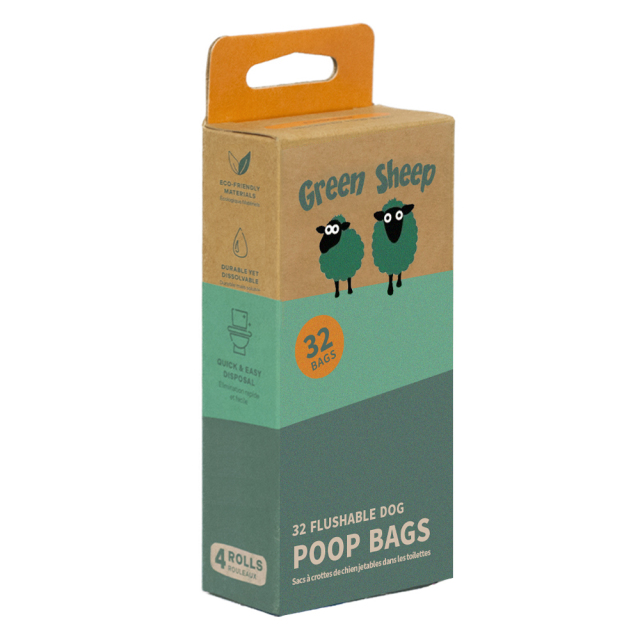 Flushable Poop Bags - 32pk (Pink)