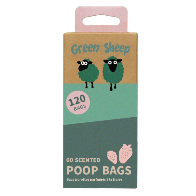 Poop Bags - 60pk (Strawberry Scented)