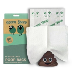 Tissue Lined Poop Bags - 50pk