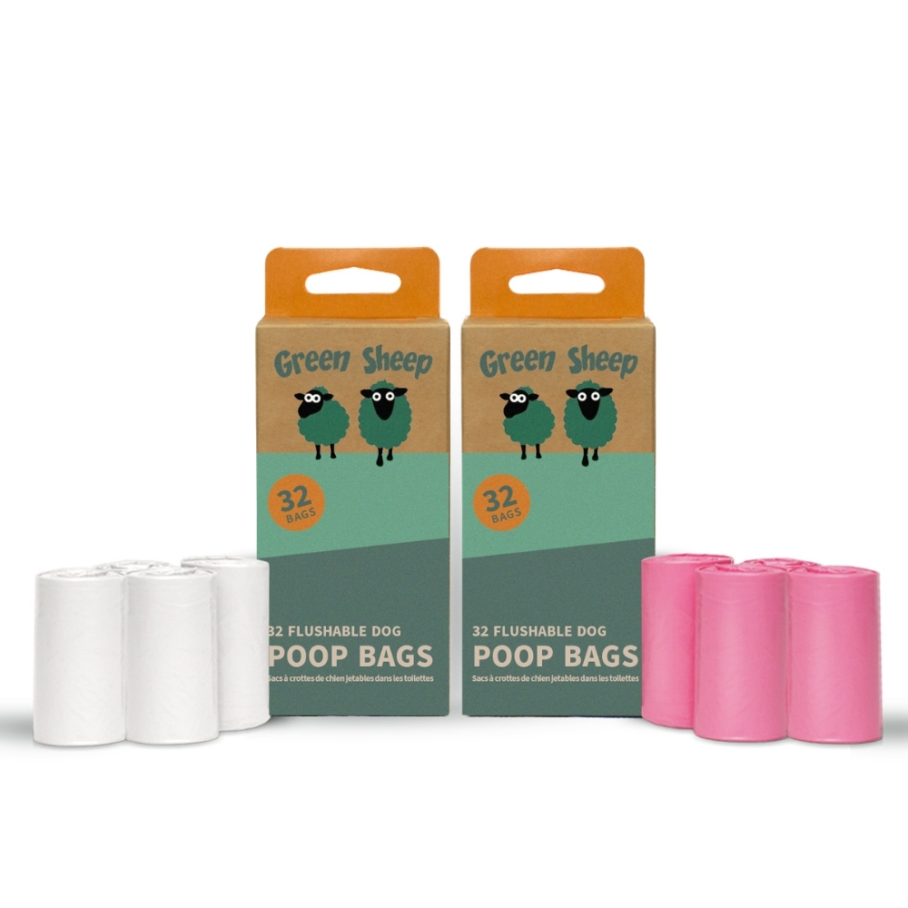 Flushable Poop Bags - 32pk (White)