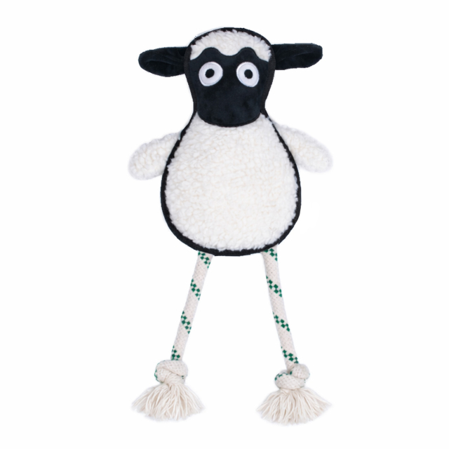 White Sheep Rope Toy - L