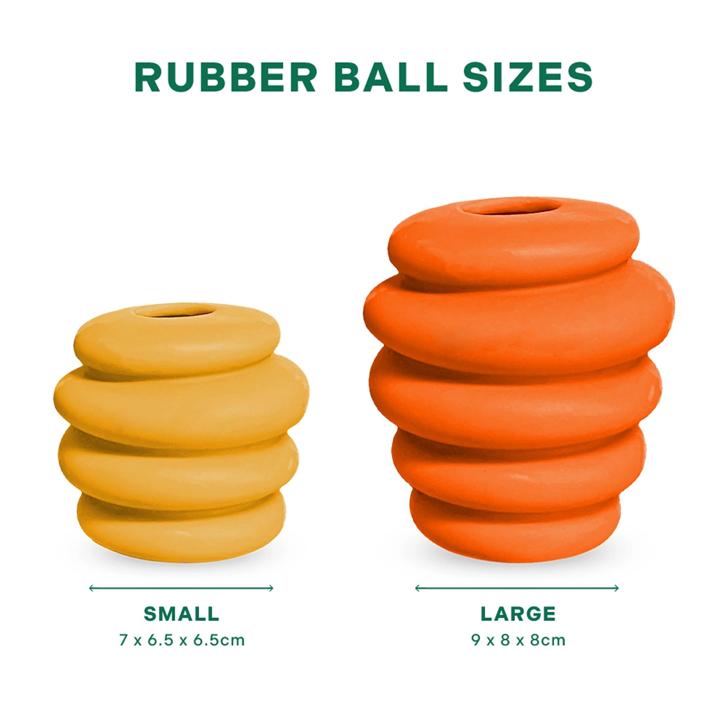 Natural Rubber Ball Green - S