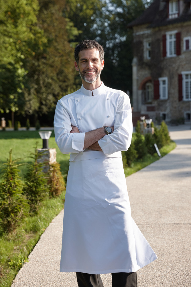 Gutenbery Chef Coat-Double Row of Cloth Covered Buttons # 2978M