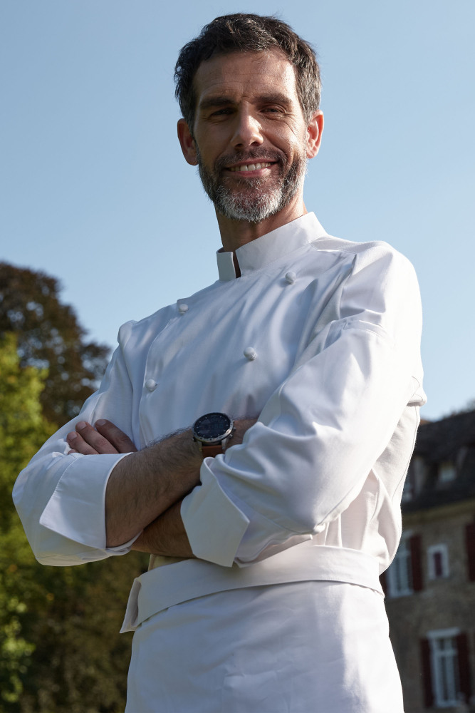 Gutenbery Chef Coat-Double Row of Cloth Covered Buttons # 2978M