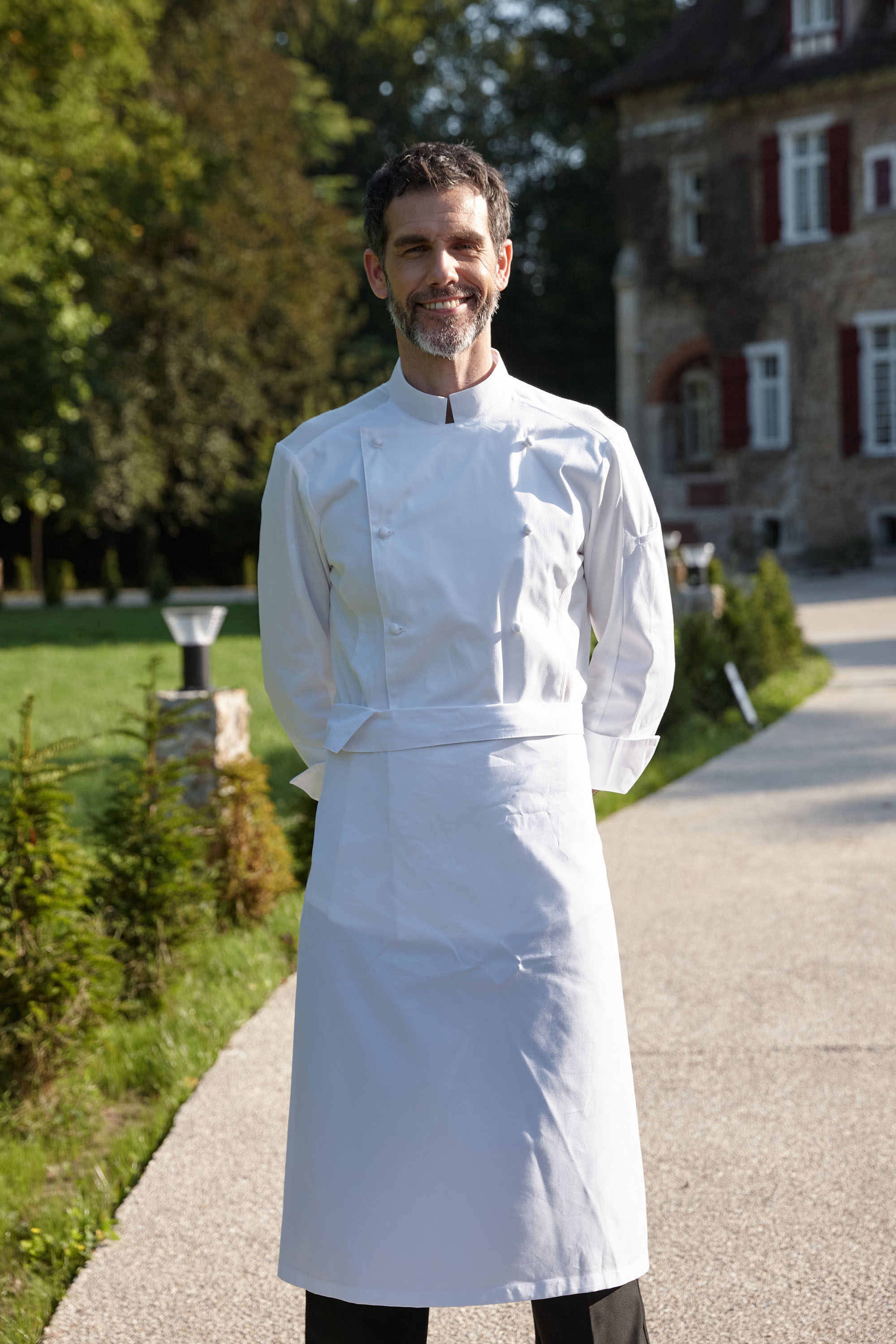 Gutenbery Chef Coat-Double Row of Cloth Covered Buttons # 2978M