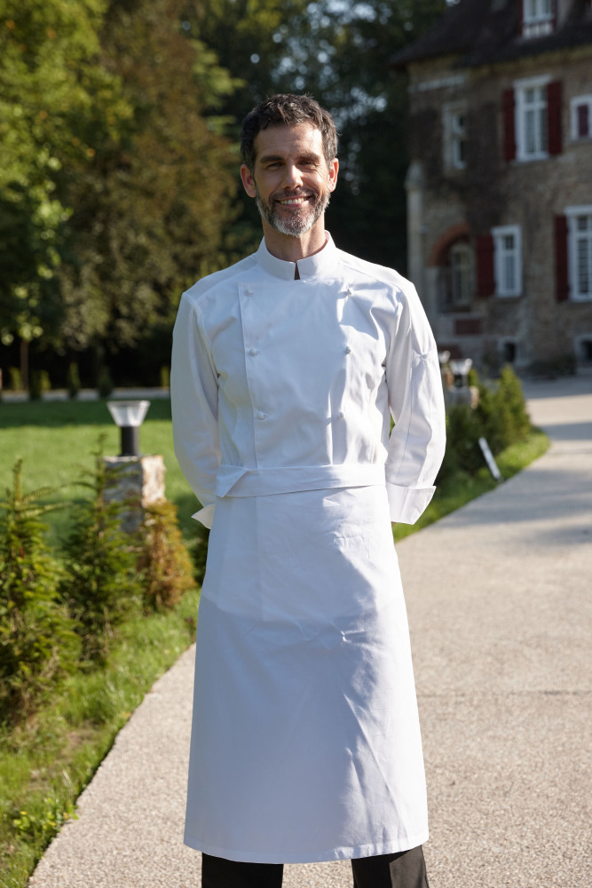 Gutenbery Chef Coat-Double Row of Cloth Covered Buttons # 2978M