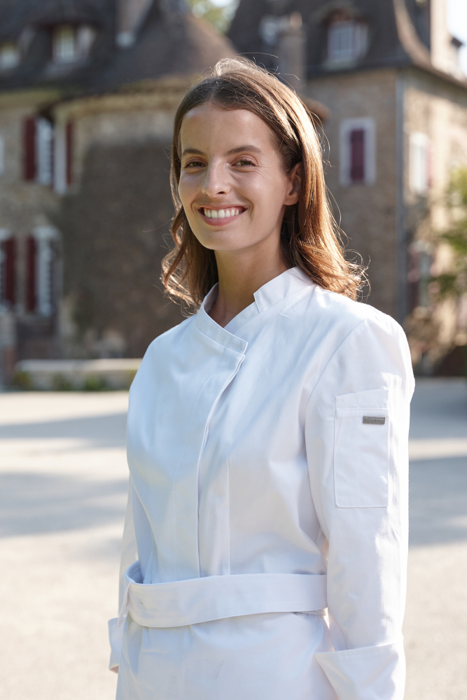 Gutenbery Concealed Button Woman Chef Coat # 2955W